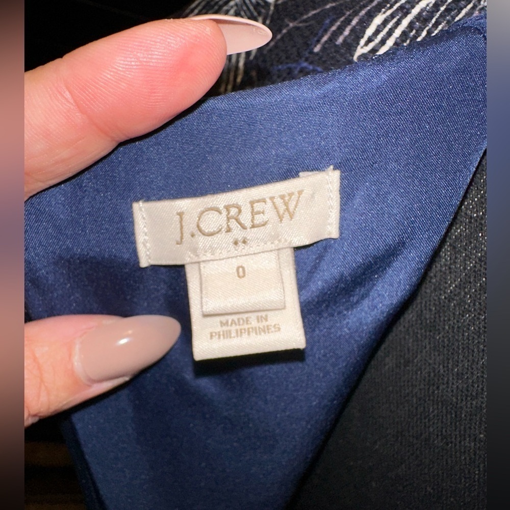 J Crew Blue Sheath Dress Short Sleeve Size 0 - Picture 6 of 6